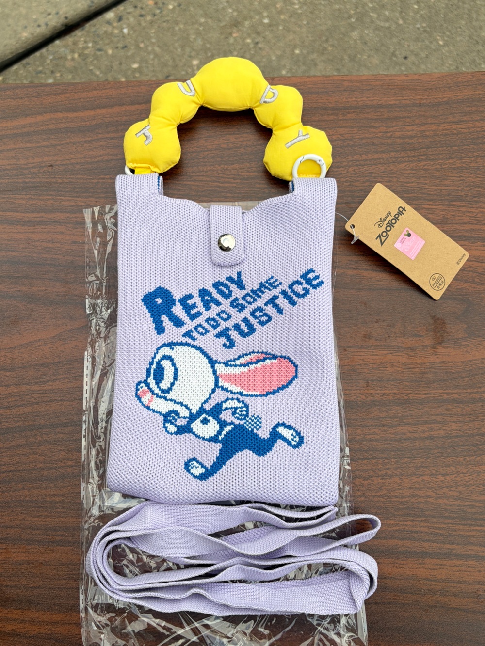 Disney Zootopia Judy Hopps Knit Crossbody Bag Ready for the Hustle NWT